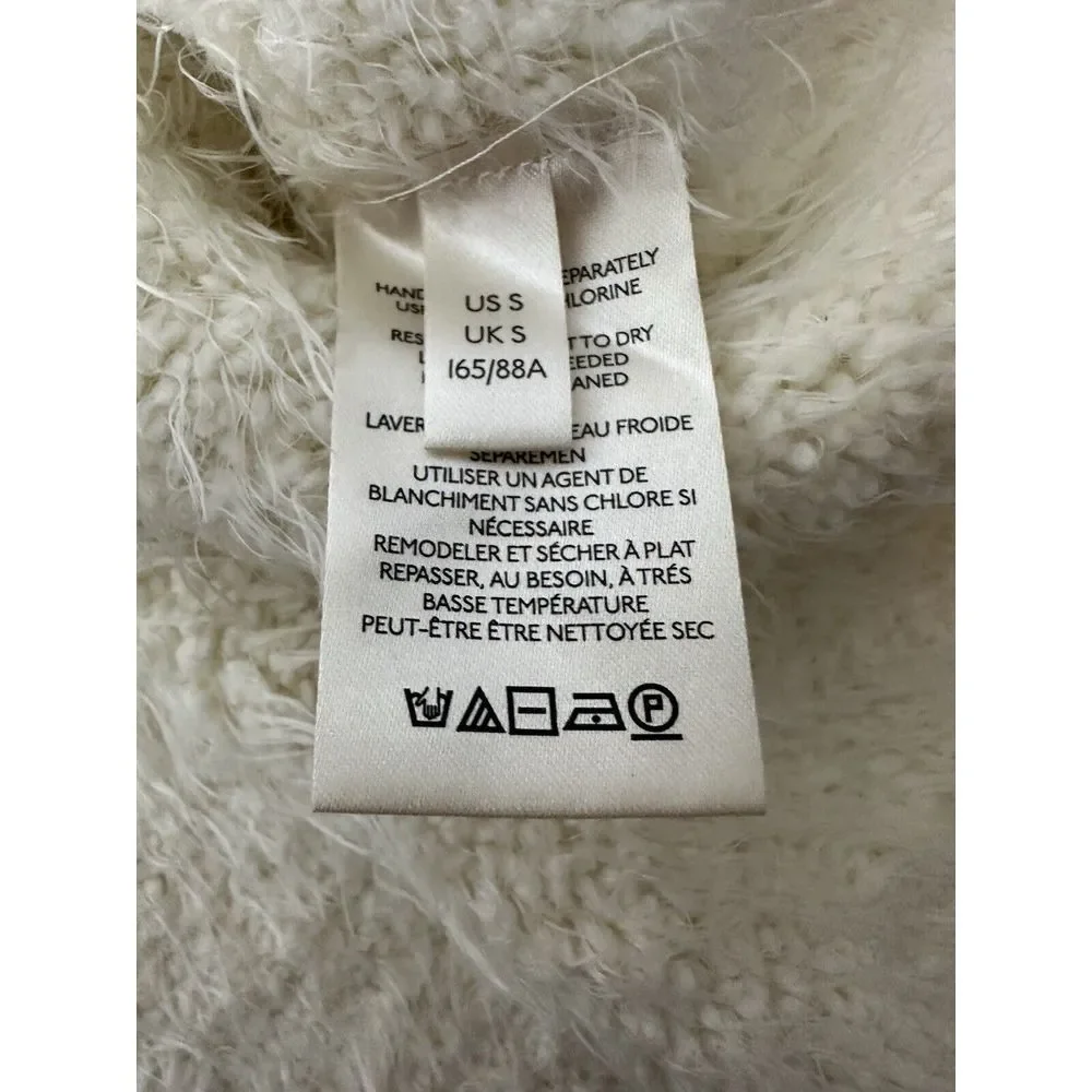 Free People‎ Sweater Women Medium Cream White Angelic Oversized Outdoor Soft